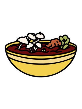 Japon kâsesinde marine edilmiş mantarların canlandırma efekti