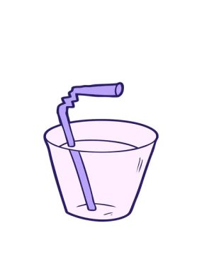 Saman ile çizgi film içkisinin hareketli animasyonu