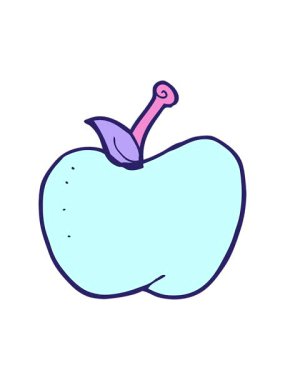 Çizgi film elmasının animasyonunu salla ve durdur