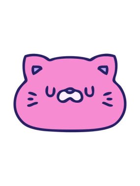 Sevimli kedi suratlı karikatürün animasyonunu çalıştır.