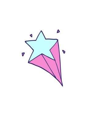 Çizgi film yıldızı çiziminin hareketli animasyonu