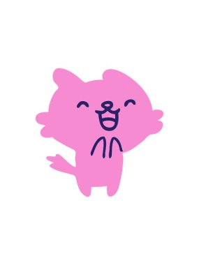 Dikkat çeken animasyon küçük stresli kedi