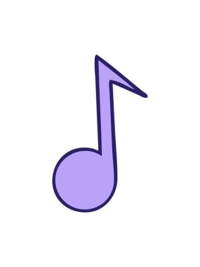 bir nota karikatürünün hareketli animasyonu