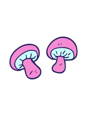 Karikatür mantarlarının hareketli animasyonu