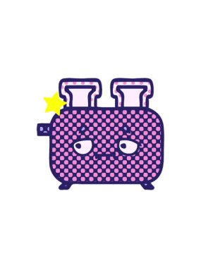 Parıldayan yıldızlar bir tost makinesinin canlandırmasını etkiler.