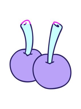 Elle çizilmiş tuhaf kirazların animasyonunu çalıştır