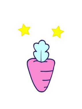 dönen yıldızlar karikatür karalama havucu animasyonu