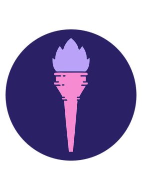 Yanan bir meşalenin dövmesel görüntüsünün titreşimli animasyonu