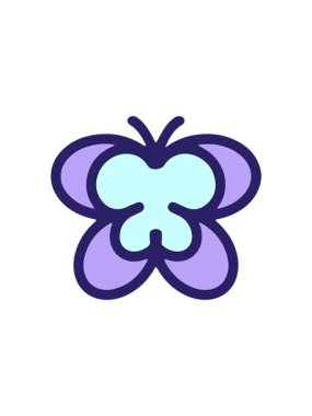 Basit, parlak bir kelebek çizgi filminin dikkat çekici animasyonu.