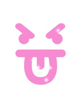 Sim efekti, kötü yüzün dil simgesini dışarı çıkarması