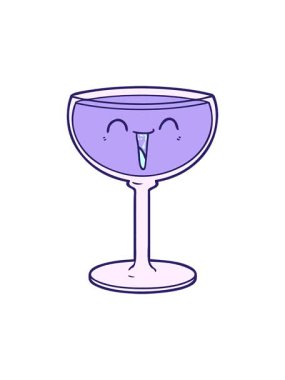 bir bardak şarabın dizaynının animasyonu ve duraksaması