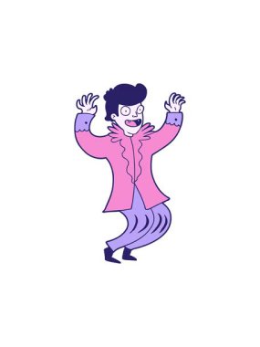 Çılgın vampir çizgi filminin yıldız patlaması etkisi animasyonu