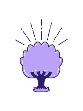 Geleneksel dövme ağacının bir çiziminin ışık efekti canlandırması