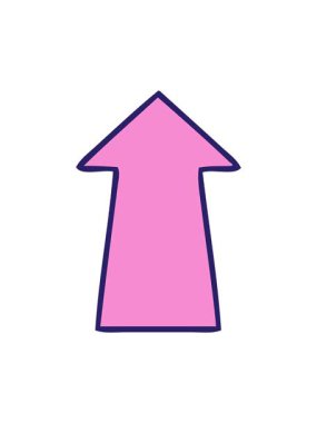 Bir okun el çiziminin dönen hareketli animasyonu