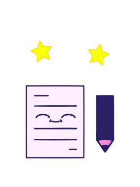 dönen yıldızlar test kağıdının çizgi filmlerinin animasyonları