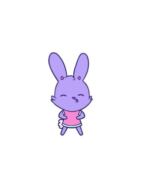 Meraklı tavşan çizgi filminin gösterişli satış animasyonu