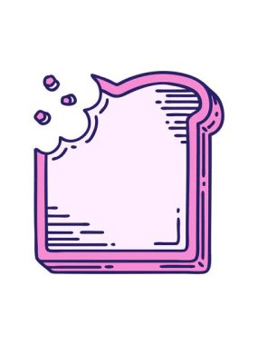 Dövmenin hareketli animasyonunu geleneksel bir şekilde ısırılmış ekmek dilimi şeklinde patlatıyor.