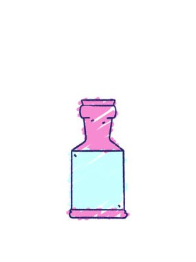 Şişe Tebeşiri Çiziminin zıplama hareketi canlandırması