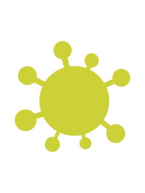 Bir virüs çizgi filminin renk animasyonu değişiyor