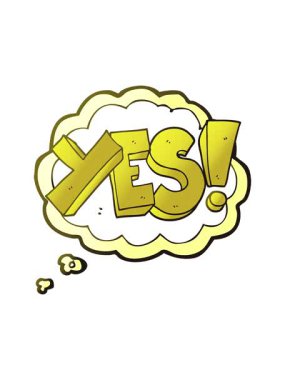 Düşünce baloncuğu çizgi filminin renk animasyonu evet.