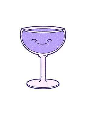 Bir kadeh şarap karikatürünün hareketli animasyonu