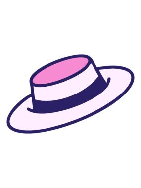 kenarlı geleneksel Brezilya şapkasının pixelize etkisi animasyonu