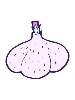 karikatür sarımsağı animasyonunu renklendir