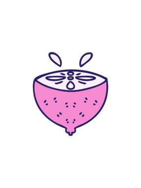 el çiziminin radyoaktif parlak animasyonu limon karikatürü