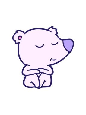 Mutlu kutup ayısı çizgi filminin basınçlı animasyonu