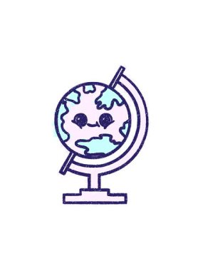 Dünya Tebeşir Çiziminin bölünme etkisi canlandırması