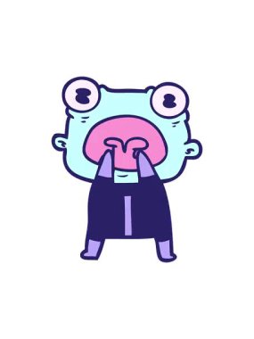 Çizgi film çizgi filminin garip uzaylı iletişiminin efekt efekti