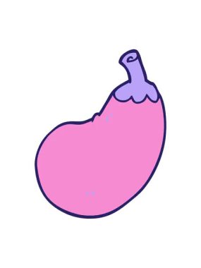 karikatür karalama patlıcanının canlandırma efekti