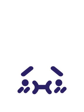 Utanç içindeki yüz çiziminin hareketli animasyonu