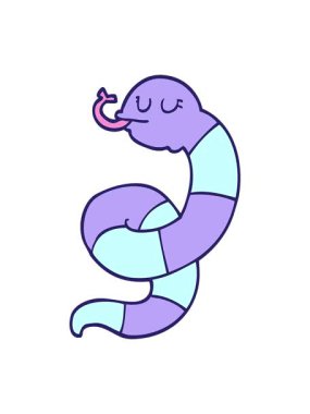 Karikatür karalama yılanının hareketli animasyonu