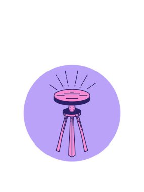 Dövme stili ahşap bir dışkının canlandırmasını yükle ve süzül