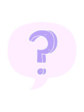 Konuşma baloncuğu ile soru işaretinin hareket animasyonunu retro biçiminde sallamak