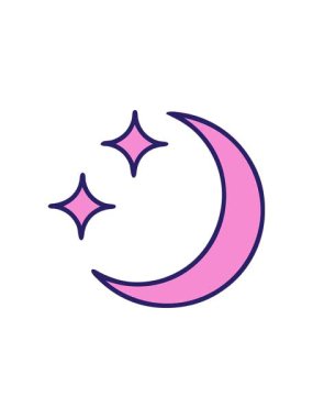 Dövmenin geleneksel ay ve yıldız stilinde canlandırılması.