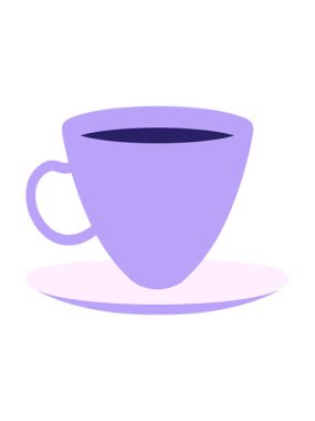 Kahve fincanı ve çay tabağının titreşimli animasyonu