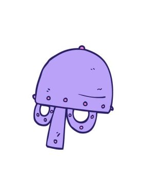 Dikkat çekici çizgi film karalama Viking miğferi.