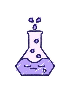 Köpüren Kimyasallar Tebeşir Çiziminin hareketli animasyonu