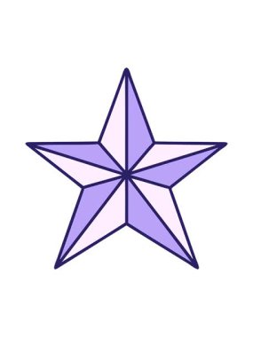 Dövme yıldızı sembolünün basınçlı canlandırması