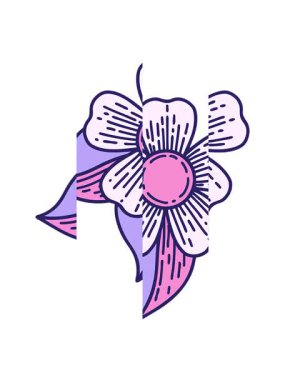 Çiçek tasarımının bölünmüş hareket animasyonu