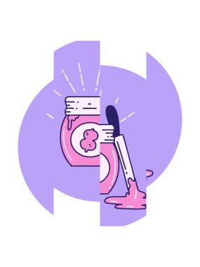 Dövme stili fıstık ezmesi animasyonu