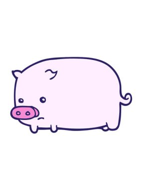 Karalanmış domuzun hareketli animasyonu