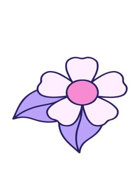 bir çiçeğin hareketli çizimi