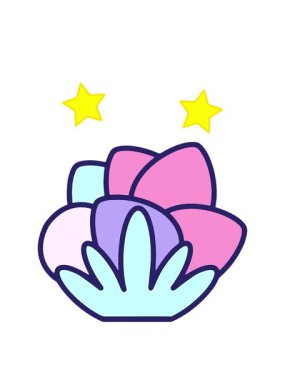 dönen yıldızlar karikatür paskalya yumurtası tasarımının animasyonu