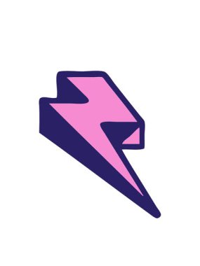 Yanıp sönen radyal çizgiler. Dövme stili yıldırım çizgi filmi animasyonu.