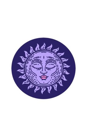 Dövme stili güneş görüntüsünün canlandırılması