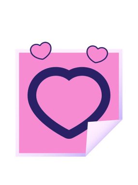 kalp sembolü illüstrasyon kare çıkartmasının dönen kalp animasyonu