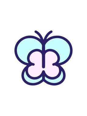 Yıldız patlaması etkisi basit bir kelebek çizgi filminin animasyonu